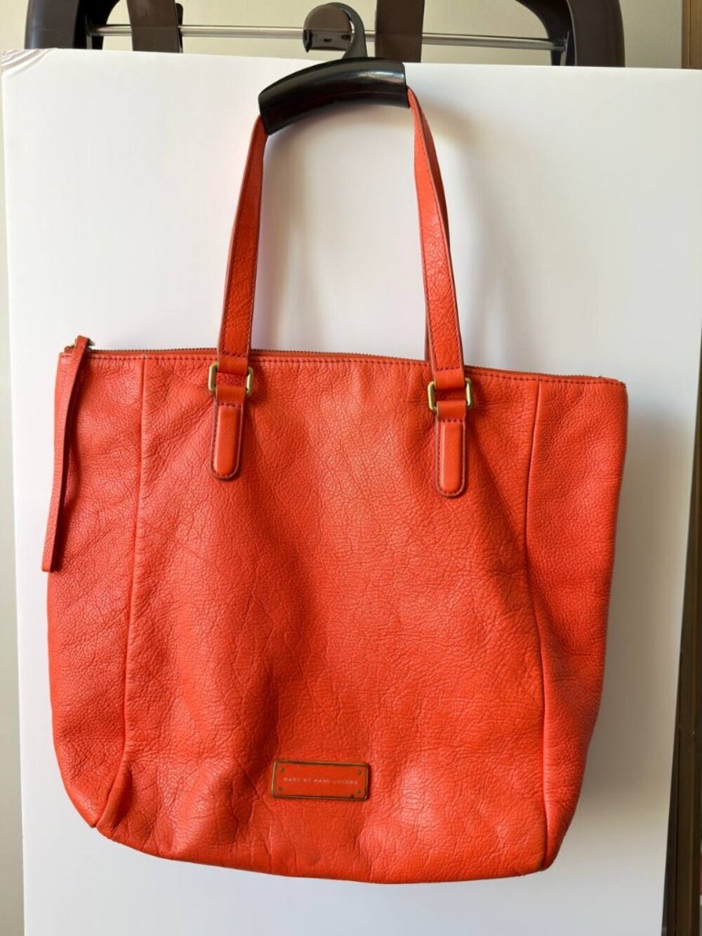 Marc Jacobs Leather Tote Bag – Orange